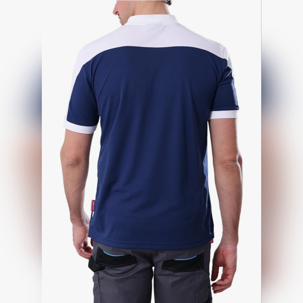 Classic Navy and White Polo Shirt - Picture 4 of 4